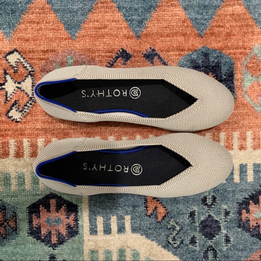 Beige Rothy Flats